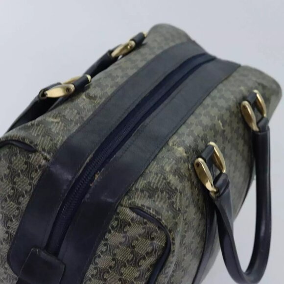 CELINE Macadam Canvas Boston Bag Navy Auth - Picture 10 of 16